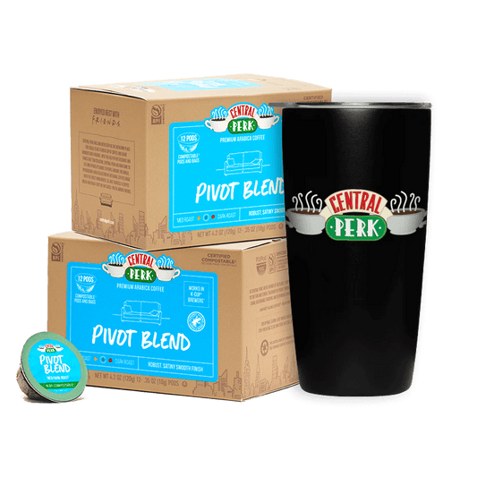 Pivot Coffee Pod and Black Tumbler Coffee Gift Bundle, 2 Boxes of Pivot Coffee Pods and a Black Coffee Tumbler