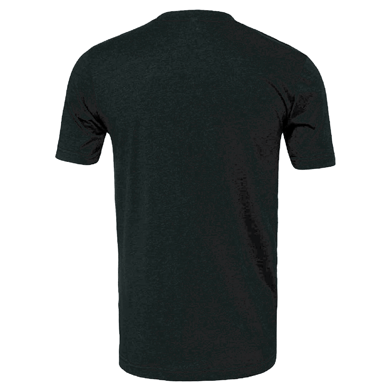 Full view unisex t-shirt, laid out black tee, comfortable fabric, iconic Central Perk Black Shirt Back