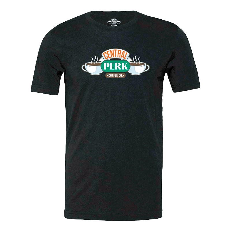 Central Perk Classic Logo Black Unisex T-Shirt - Soft Ringspun 