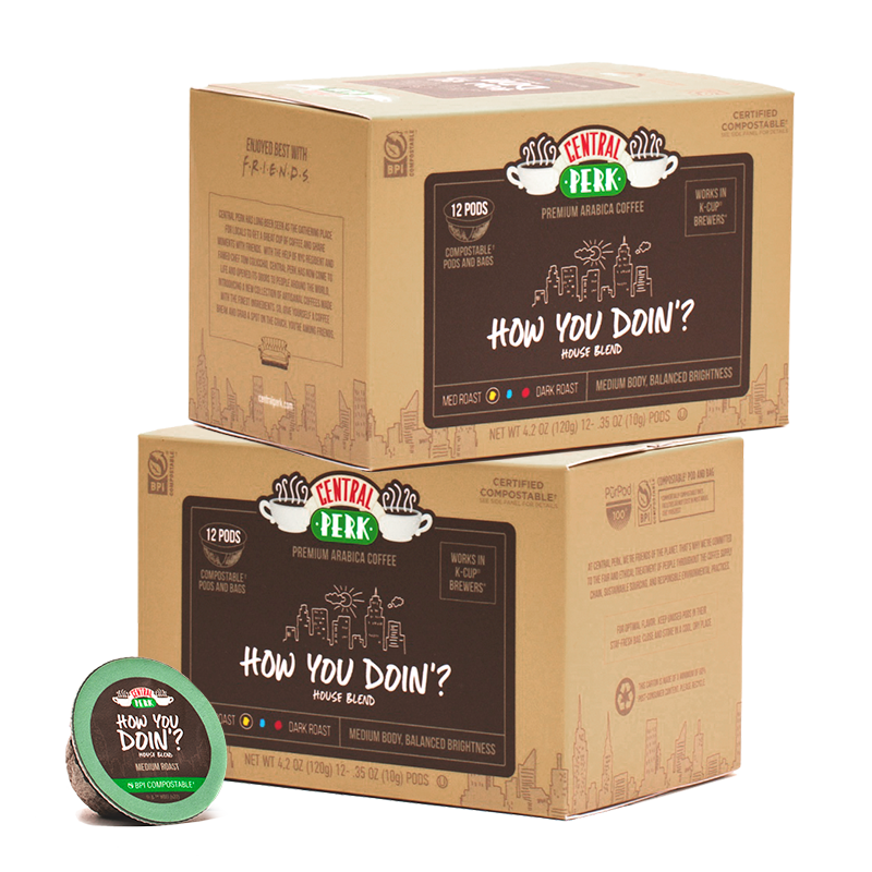 2 House blend coffee pod boxes every month, House blend coffee 3 month subscriptions, How You doin coffee pods, How you doin single serve coffee pod boxes, 3 month coffee subscriptions