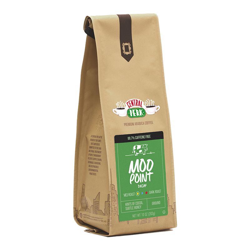 central perk ground decaffeinated coffee, decaffeinated ground coffee blend, premium decaffeinated ground coffee, craft decaf blend, craft premium decaf ground coffee