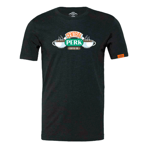 Central Perk Classic Logo Black Unisex T Shirt Soft Ringspun Cotton Tee