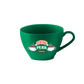 you're my lobster green mug, green central perk cafe mug, central perk coffeehouse mug, perspective of the Ceramic Lobster Mug, revealing its smooth ceramic finish and the curve of the handle, designed for a comfortable grip