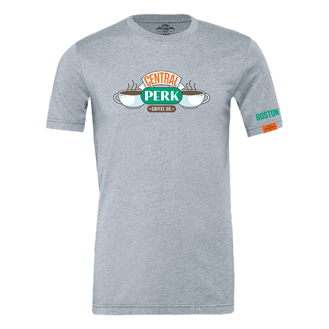 Grey Central Perk Unisex T Shirt BOSTON Sleeve Tribute