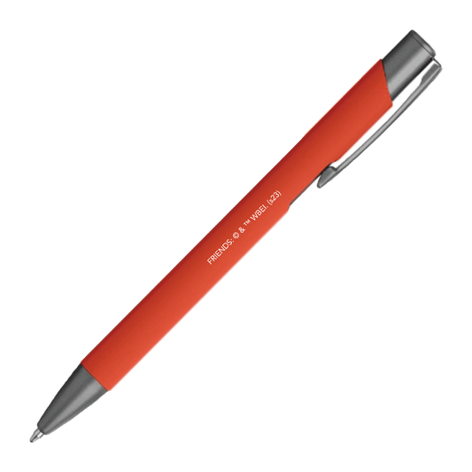 Central perk orange pen back, Orange Logo pen, central perk logo pen