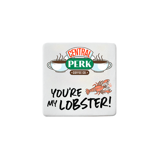 you're my lobster magnet, Friends you're my lobster, you're my lobster friends, Central Perk you're my lobster, Front view of the 'You Are My Lobster' magnet, Front view of 'You Are My Lobster' magnet", "Central Perk-inspired design", "iconic FRIENDS™ catchphrase", "magnet for fans", "durable magnet surface"
