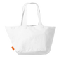 Back view of tote bag", "spacious design", "sturdy construction", "minimalist back design", "ample space for essentials