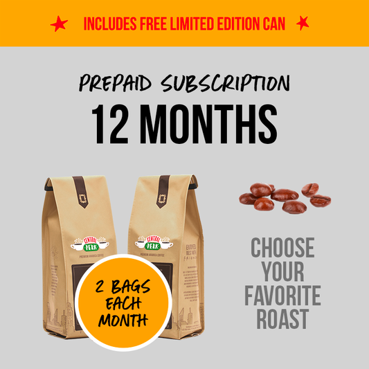 12 month whole coffee subscription, 12 month premium whole bean coffee subscription