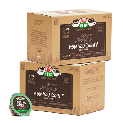 2 House blend coffee pod boxes every month, House blend coffee 3 month subscriptions, How You doin coffee pods, How you doin single serve coffee pod boxes, 3 month coffee subscriptions
